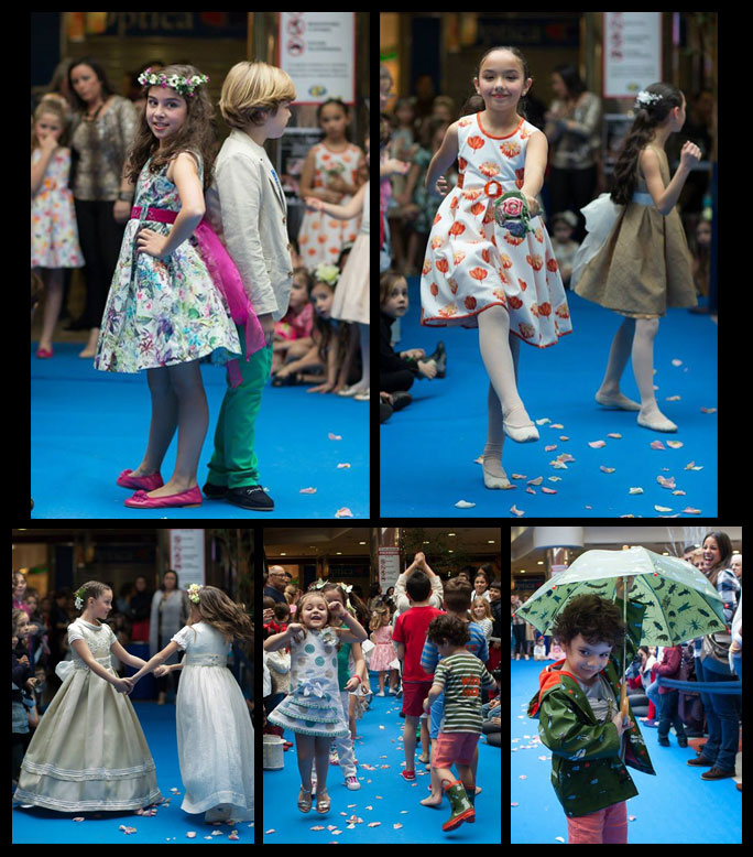 Imágenes del desfile del pasado sábado 5 de abril de 2014 de moda infantil y de comunión de Piqui Pú en Plaza Elíptica Centro Comercial